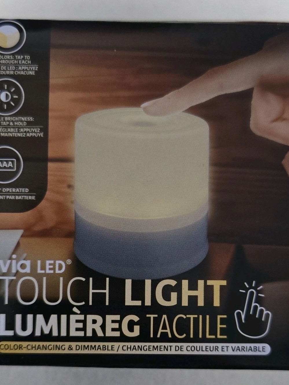 Touch LED Color-Changing Table Lamp - Yellow